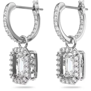 Swarovski Millenia oorbellen Octagon Cut Zilver/Wit 5638495
