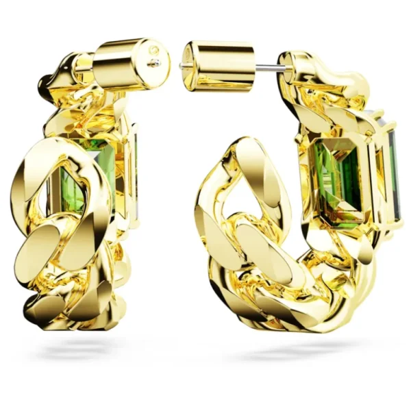 Swarovski Millenia oorbellen Octagon Slijpvorm Goud/Groen 5671253