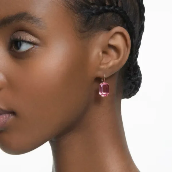 Swarovski Millenia oorbellen Octagon Cut Rosé/Roze 5619502