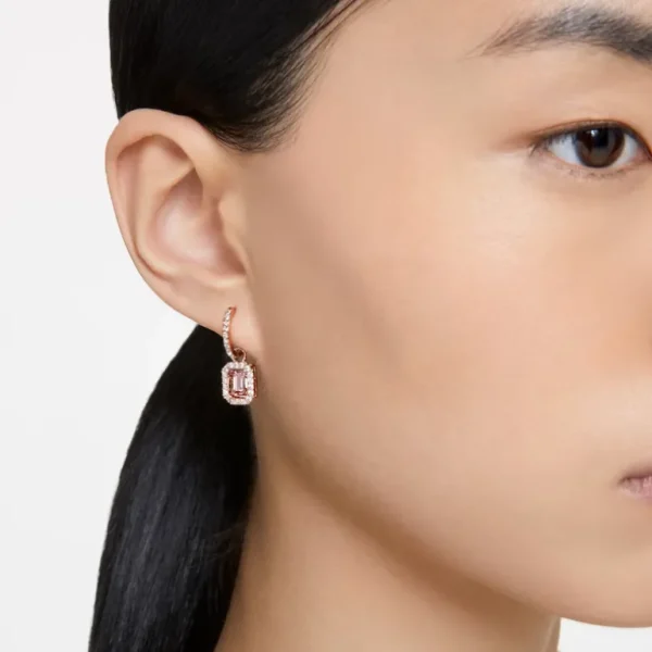 Swarovski Millenia oorbellen Octagon Cut Rosé/Roze 5649474