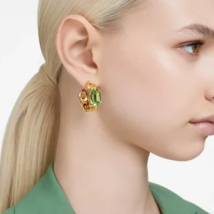 Swarovski Millenia oorbellen Octagon Slijpvorm Goud/Groen 5671253