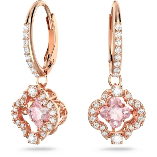 Swarovski Sparkling Dance oorbellen Round Rosé/Roze 5516477