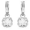 Swarovski Stilla oorbellen Square Cut Zilver/Wit 5662919