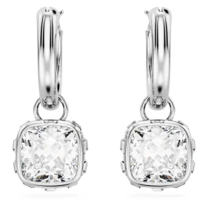 Swarovski Stilla oorbellen Square Cut Zilver/Wit 5662919