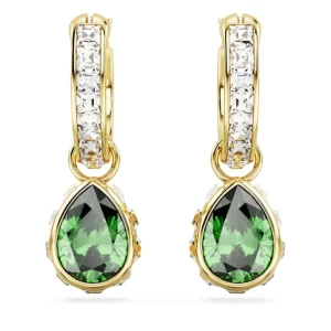 Swarovski Stilla oorbellen Peervorm Goud/Groen 5662922