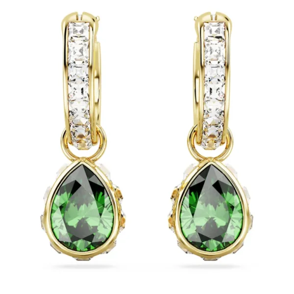 Swarovski Stilla oorbellen Peervorm Goud/Groen 5662922