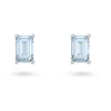 Swarovski Stilla oorbellen Stud Cushion Cut blauw 5639134