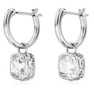 Swarovski Stilla oorbellen Square Cut Zilver/Wit 5662919