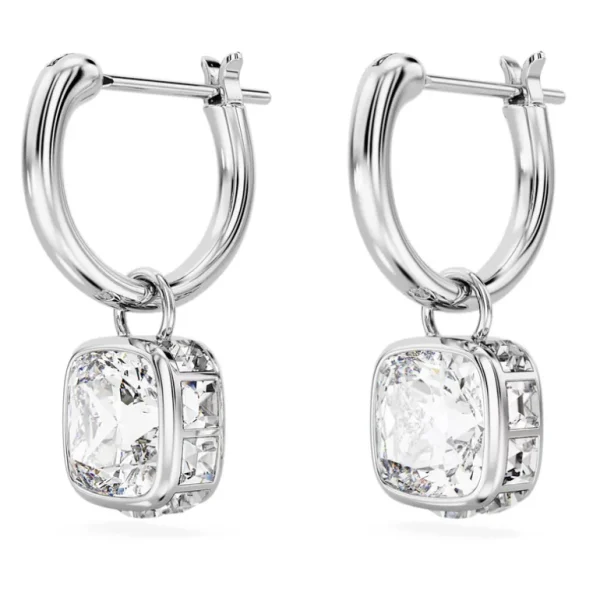 Swarovski Stilla oorbellen Square Cut Zilver/Wit 5662919