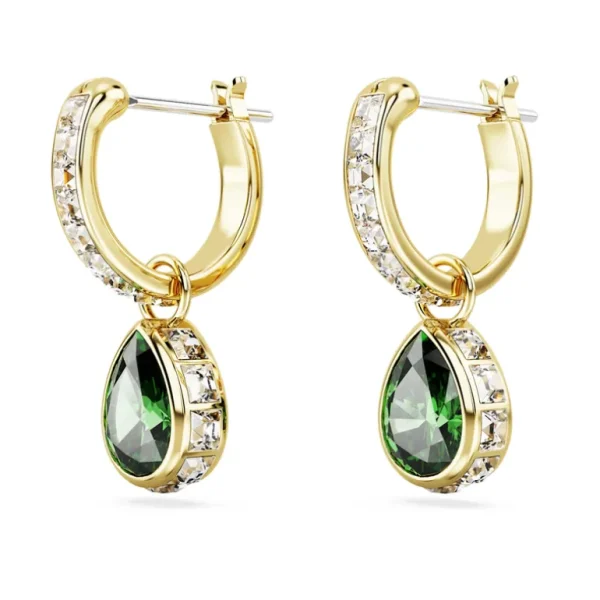 Swarovski Stilla oorbellen Peervorm Goud/Groen 5662922