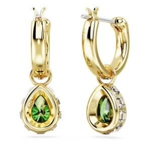 Swarovski Stilla oorbellen Peervorm Goud/Groen 5662922