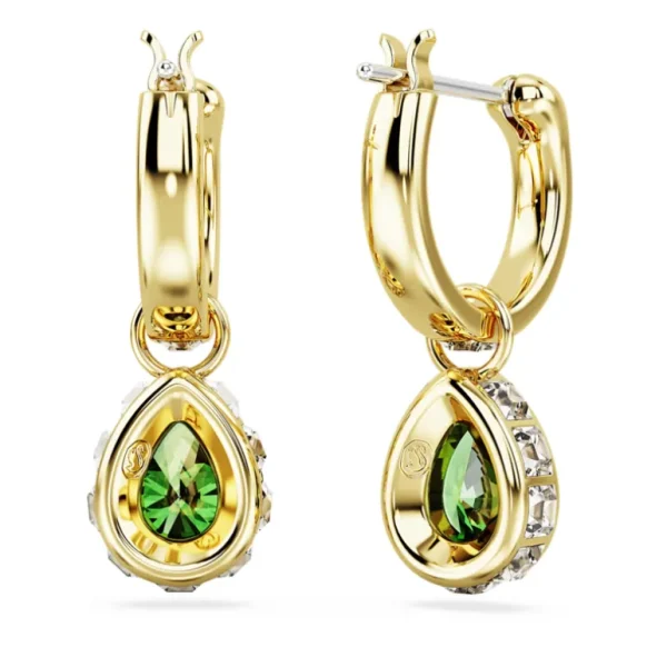 Swarovski Stilla oorbellen Peervorm Goud/Groen 5662922