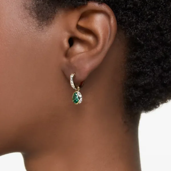 Swarovski Stilla oorbellen Peervorm Goud/Groen 5662922