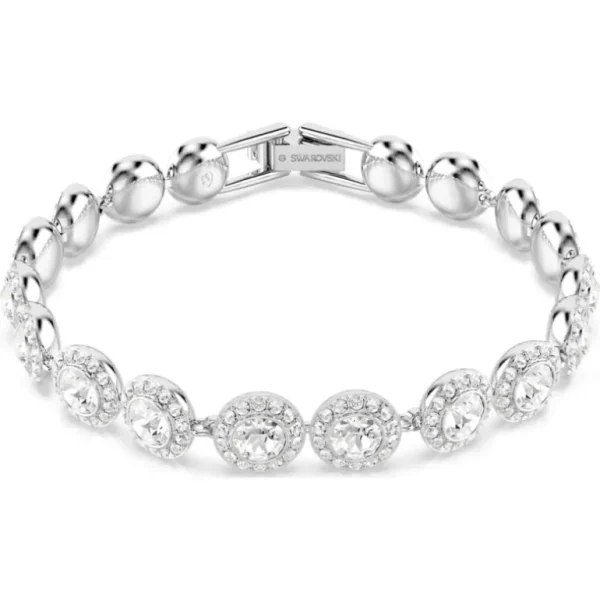 Swarovski Una armband Angelic Ronde slijpvorm Zilver/Wit 5682279