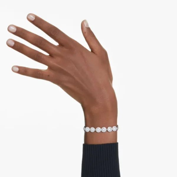 Swarovski Una armband Angelic Ronde slijpvorm Zilver/Wit 5682279