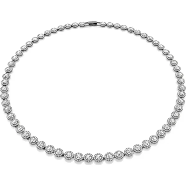 Swarovski Una ketting Ronde slijpvorm Zilver/Wit 5681057