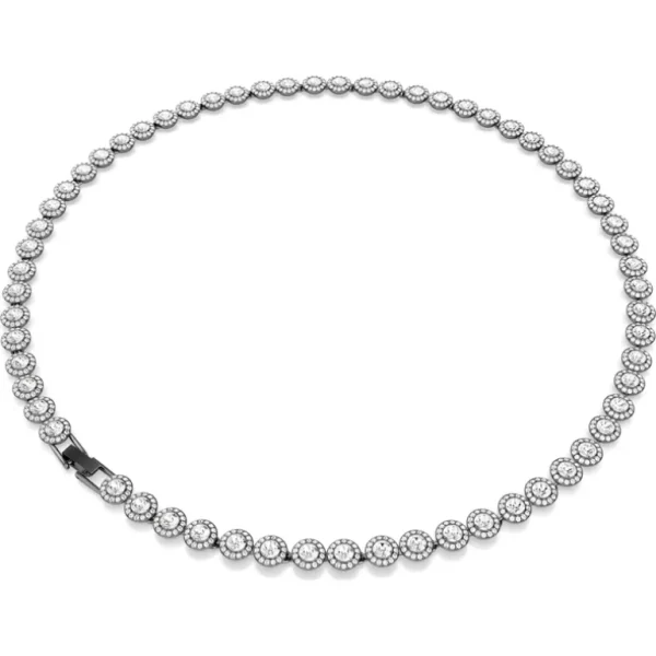 Swarovski Una ketting Ronde slijpvorm Zilver/Wit 5681057