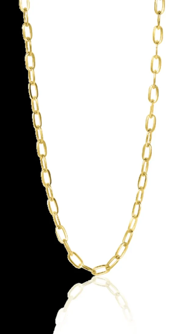 Zinzi Gold 14K Gouden ketting - Ovale Schakels (43 cm) ZGC291