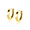 Zinzi Gold 14K Gouden oorbellen - Vierkante buis (13,5 mm) ZGO428