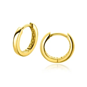 Zinzi Gold 14K Gouden oorbellen - Vierkante buis (12 mm) ZGO321