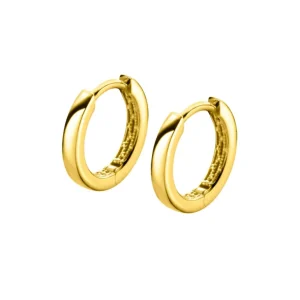 Zinzi Gold 14K Gouden oorbellen - Vierkante buis (12 mm) ZGO321