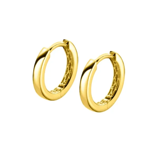Zinzi Gold 14K Gouden oorbellen - Vierkante buis (12 mm) ZGO321