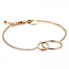 Zinzi Rosé vergulde zilveren armband - Verbonden Open Rondjes ZIA1278R