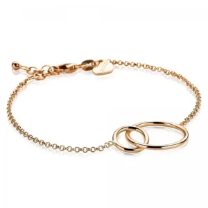 Zinzi Rosé vergulde zilveren armband - Verbonden Open Rondjes ZIA1278R