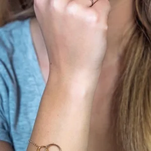 Zinzi Rosé vergulde zilveren armband - Verbonden Open Rondjes ZIA1278R