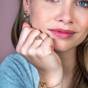 Zinzi Rosé vergulde zilveren armband - Verbonden Open Rondjes ZIA1278R
