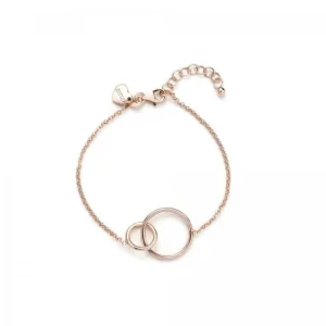 Zinzi Rosé vergulde zilveren armband - Verbonden Open Rondjes ZIA1278R