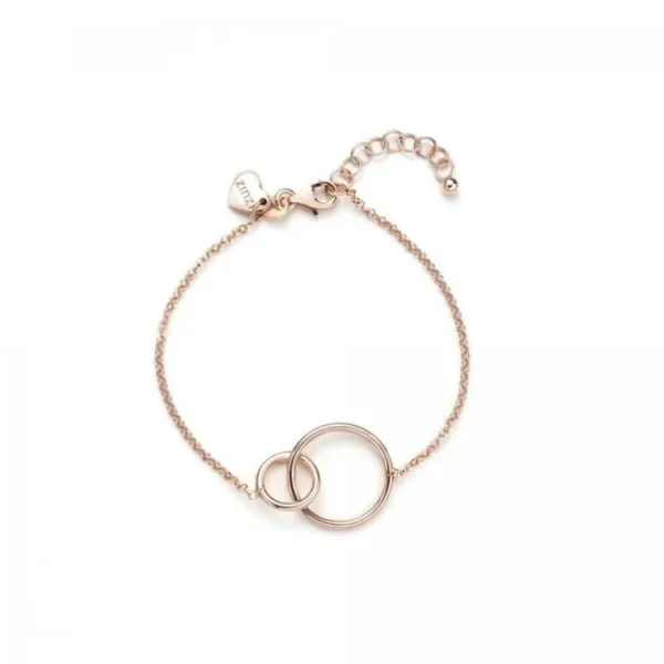Zinzi Rosé vergulde zilveren armband - Verbonden Open Rondjes ZIA1278R