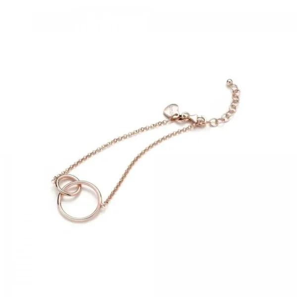 Zinzi Rosé vergulde zilveren armband - Verbonden Open Rondjes ZIA1278R