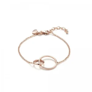 Zinzi Rosé vergulde zilveren armband - Verbonden Open Rondjes ZIA1278R