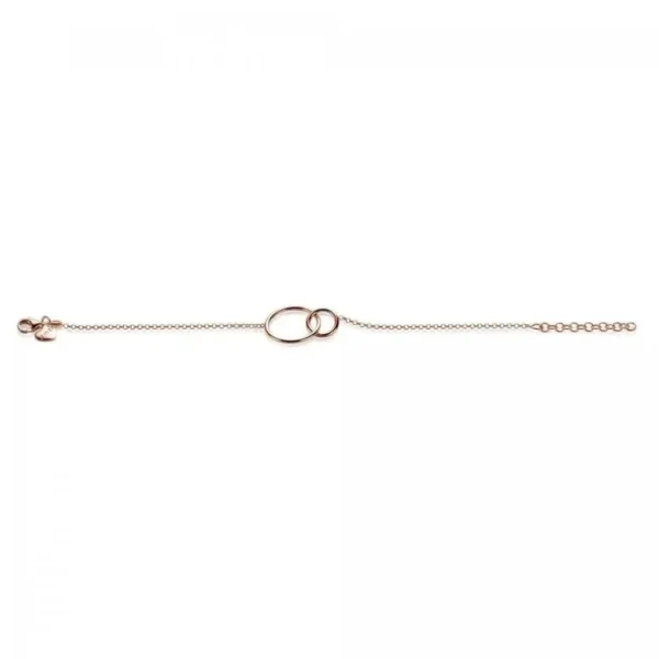 Zinzi Rosé vergulde zilveren armband - Verbonden Open Rondjes ZIA1278R
