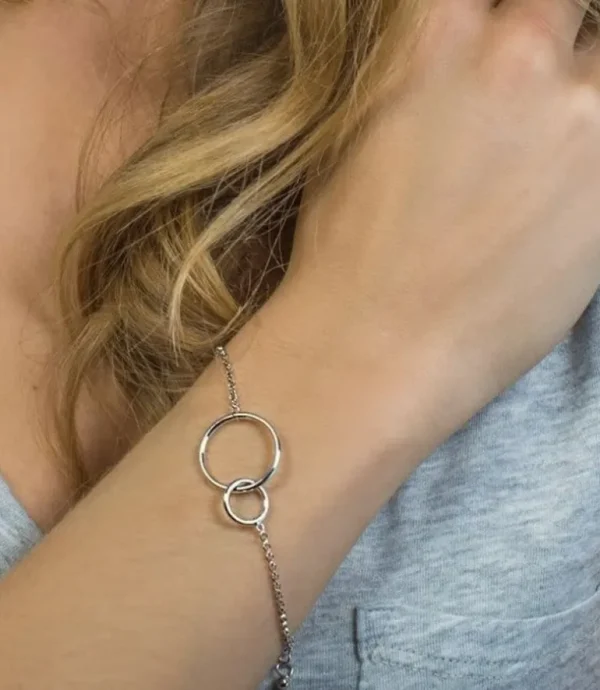Zinzi Zilveren armband - Verbonden Open Rondjes ZIA1278