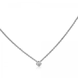 Zinzi Zilveren ketting - Hanger (CZ Wit) ZIC1393