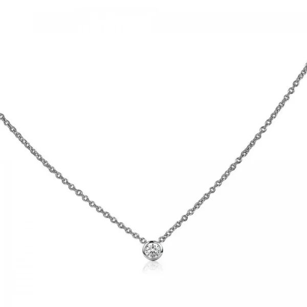 Zinzi Zilveren ketting - Hanger (CZ Wit) ZIC1393
