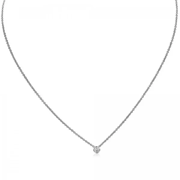 Zinzi Zilveren ketting - Hanger (CZ Wit) ZIC1393