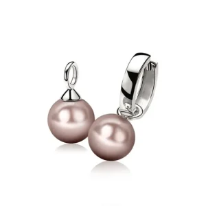 Zinzi Zilveren oorbedels - Parel (Champagne) ZICH266C