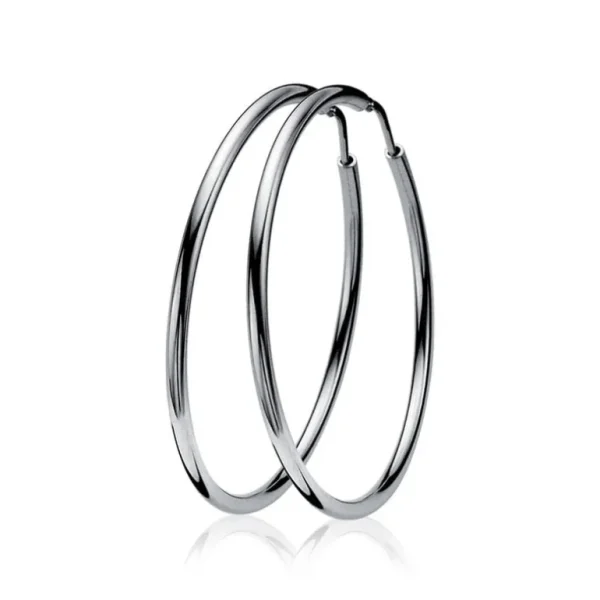 Zinzi Zilveren oorbellen - Ring 35 x 2 mm ZIO435