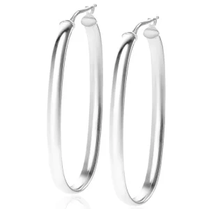 Zinzi Zilveren oorbellen - Ring 49 x 25 mm ZIO2165